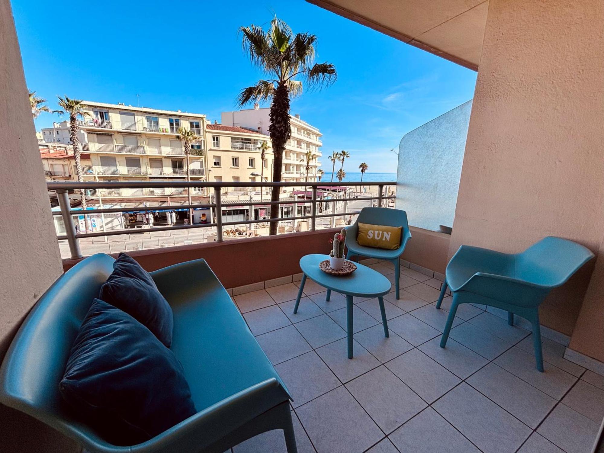 Superbe T2 Vue Mer Avec Ascenseur Canet Exterior foto